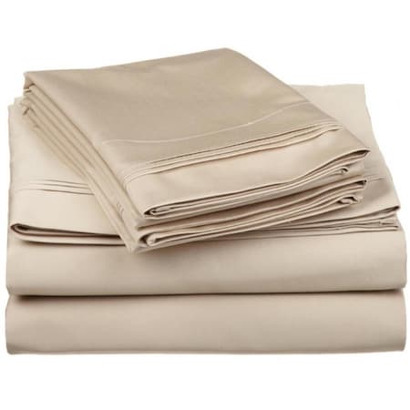 Impressions By Luxor Treasures Egyptian Cotton 650 Thread Count Solid Sheet Set Twin-Linen 650TWSH SLLN